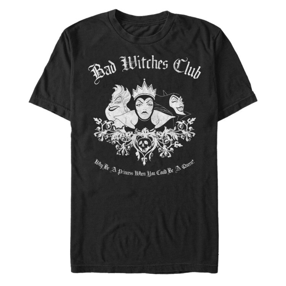 Disney Villain Maleficant Ursula Evil Queen Bad Witch Club Graphic Tee Shirt Top